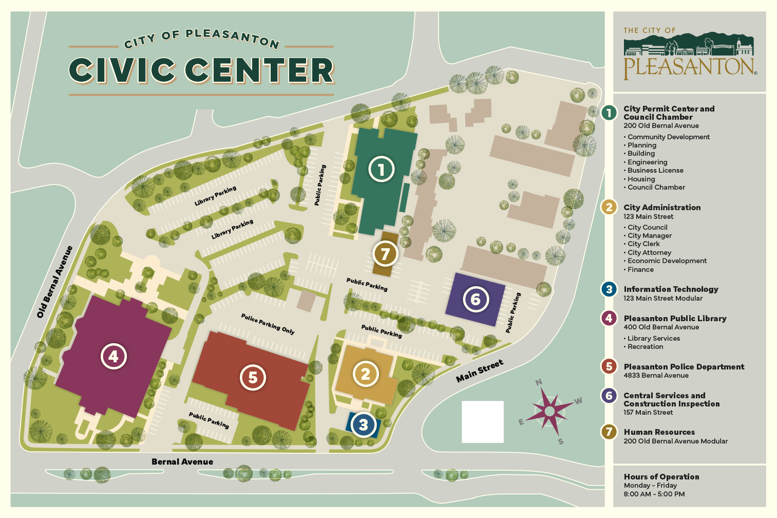 Pleasanton campus map