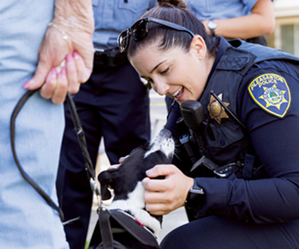 police officer with a dog