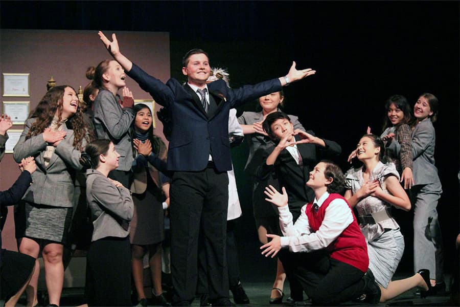 Students in a play