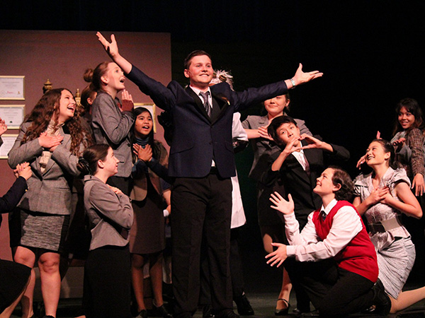 children on stage