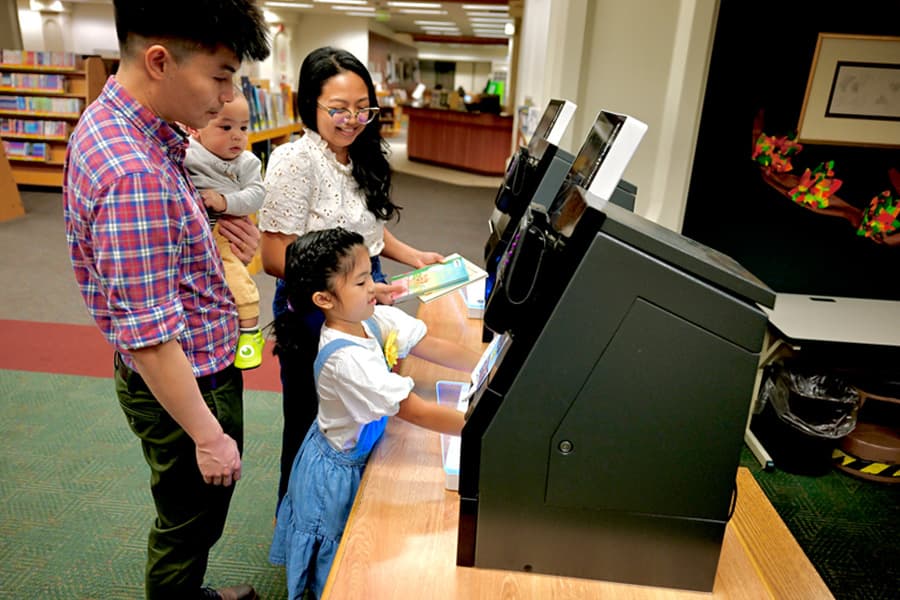 Member services staff at Pleasanton Library