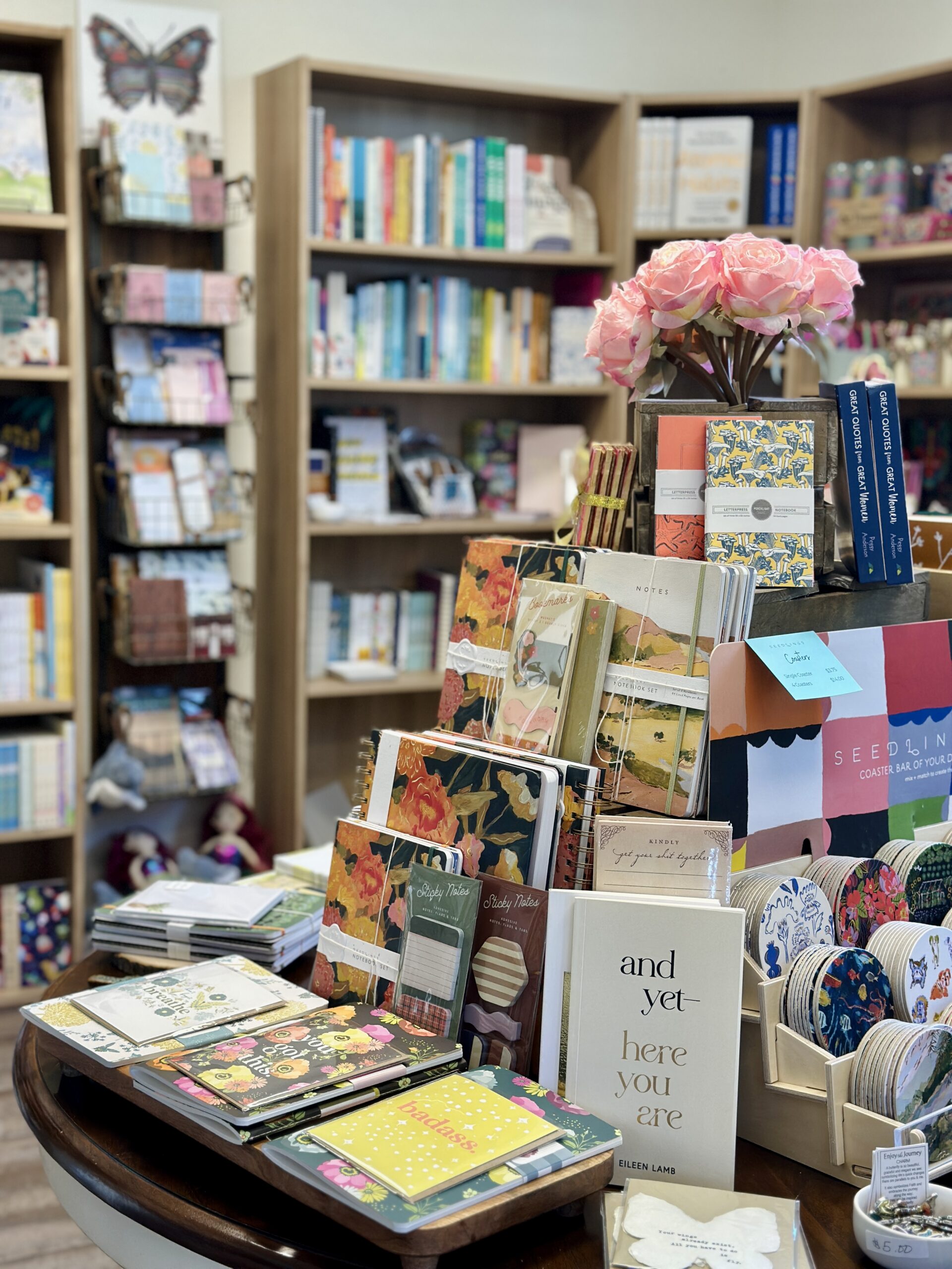 Photo of a card display inside Saltwater store.